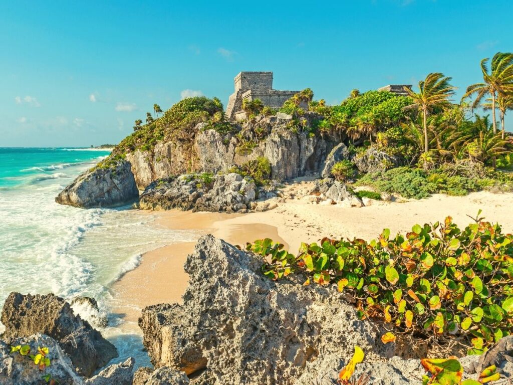 photo of the Tulum Mayan ruins overlooking the beach